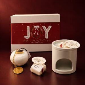 Σετ δώρου με κεραμικό καυστήρα, wax melts και κεραμικό στολίδι