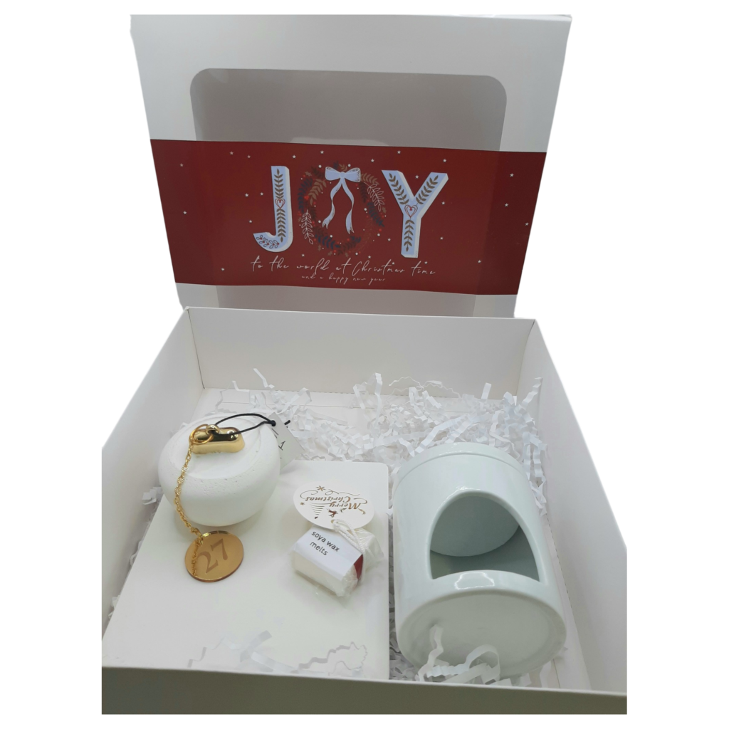 Σετ δώρου με κεραμικό καυστήρα, wax melts και κεραμικό στολίδι