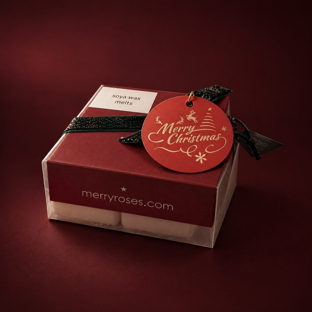 Wax melts σόγιας σε κουτί δώρου «Merry Christmas»