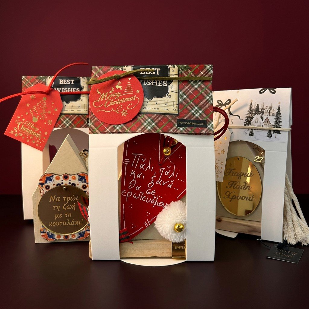 Κόκκινη ξύλινη καρδιά Merry Roses με τη φράση Να με αγαπάς όσο μπορείς...